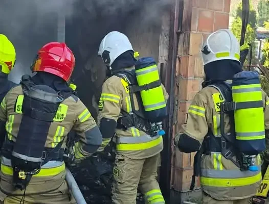 Pożar kotłowni w Uhowie – interwencja strażaków