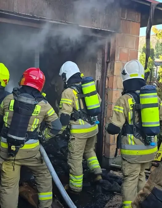 Pożar kotłowni w Uhowie – interwencja strażaków
