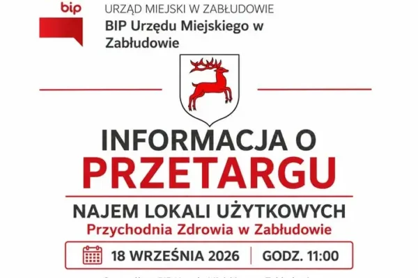 Przetarg na najem lokali w Przychodni Zdrowia w Zabłudowie