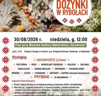 Dożynki w Rybołach już jutro! Gwiazdą wieczoru zespół Prymaki