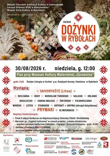 Dożynki w Rybołach już jutro! Gwiazdą wieczoru zespół Prymaki