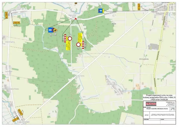 Utrudnienia na drodze Tykocin–Kiermusy: zamknięcie odcinka w Kiermusach