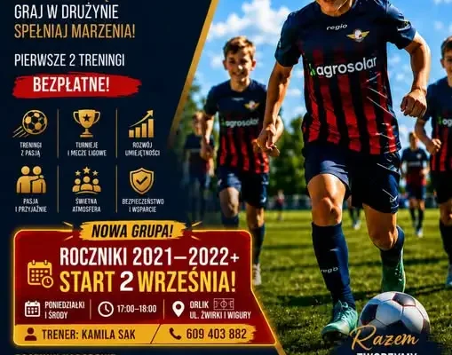 Akademia Piłkarska MKS Pogoń Łapy rozpoczyna nabór – pierwsze treningi bezpłatne
