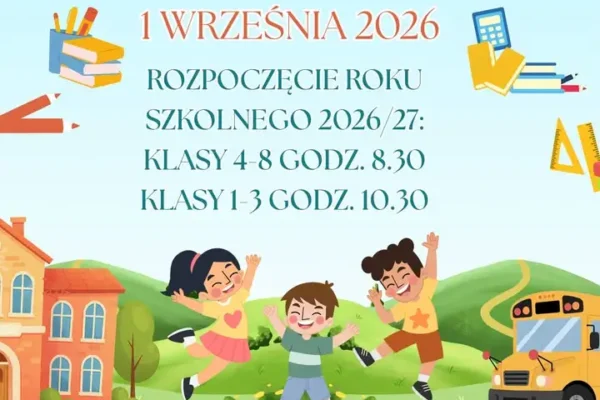 Rozpoczęcie roku szkolnego 2026/27 w SP nr 2 w Łapach – harmonogram