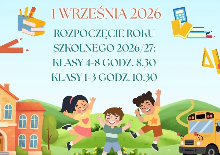 Rozpoczęcie roku szkolnego 2026/27 w SP nr 2 w Łapach – harmonogram