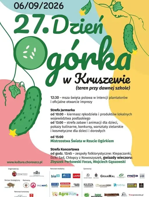 27. Ogólnopolski Dzień Ogórka w Choroszczy już za tydzień – święto łączące pokolenia