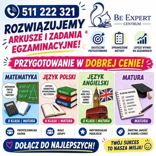 Korepetycje i kursy językowe w Dobrzyniewie Dużym – nowy rok szkolny z Be Expert