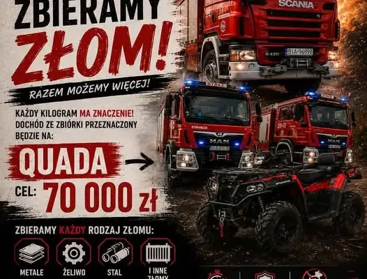 OSP Michałowo zbiera złom na zakup quada dla jednostki