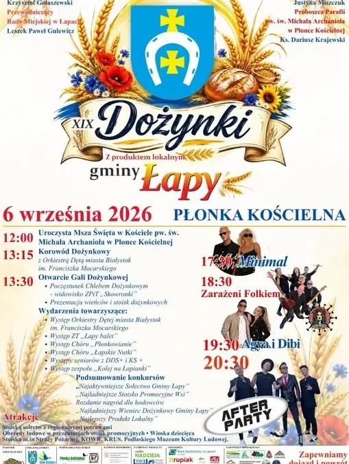 XIX Dożynki Gminy Łapy – Święto Plonów w Płonce Kościelnej
