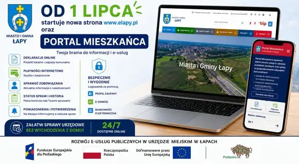 Gmina Łapy uruchamia Portal Mieszkańca – załatw sprawy online