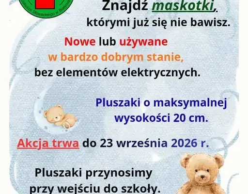 Białystok: Szkoła Podstawowa nr 1 zbiera pluszaki dla dzieci w ramach akcji „Od harcerza i zuszka pluszak dla maluszka”