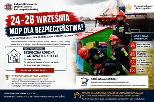 MDP dla Bezpieczeństwa: ogólnopolska akcja 24–26 września 2026