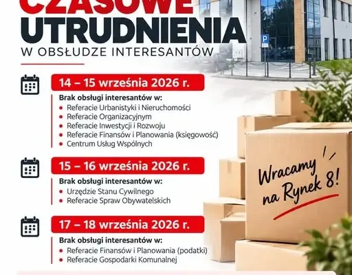 Urząd Miejski w Zabłudowie wraca na Rynek 8 – czasowe przerwy w obsłudze interesantów