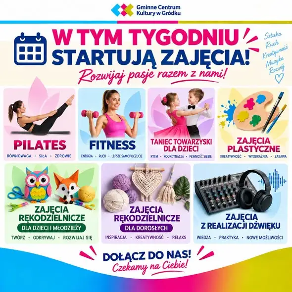Gminne Centrum Kultury w Gródku startuje z nowymi zajęciami