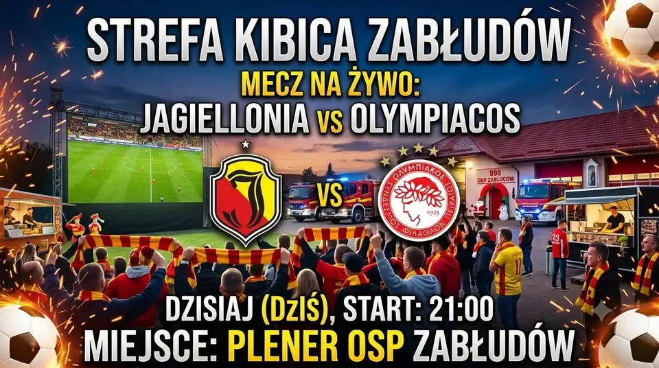 Zabłudów: dziś o 21:00 plener OSP zamieni się w strefę kibica