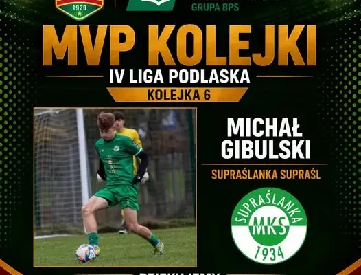 Michał Gibulski najlepszym zawodnikiem 6. kolejki IV ligi