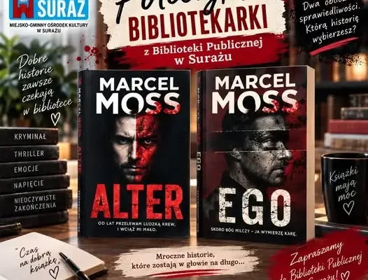 Mroczne kryminały Marcela Mossa czekają w bibliotece w Surażu