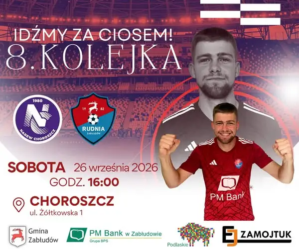 Rudnia Zabłudów z wiatrem w żaglach jedzie do Choroszczy na mecz z Narew