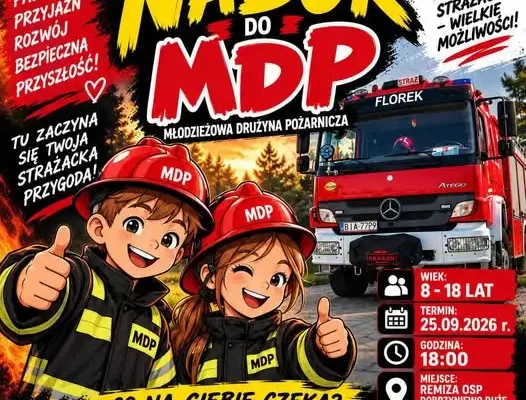 Młodzieżowa Drużyna Pożarnicza w Dobrzyniewie Dużym zaprasza na spotkanie naborowe