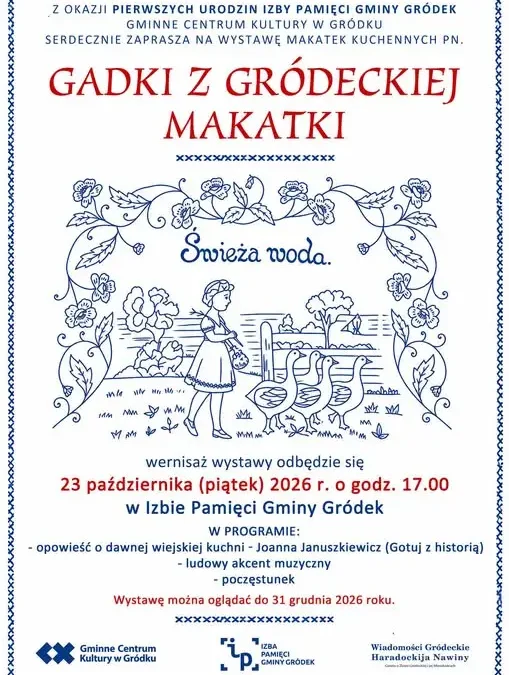 Pierwsze urodziny Izby Pamięci Gminy Gródek – wystawa makatek kuchennych