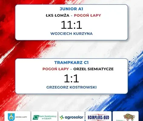 Akademia Pogoni Łapy: weekendowe zmagania młodzieżowych drużyn