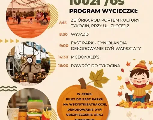 Jesienna wycieczka do Dyniolandii – zapisy dla dzieci z gminy Tykocin