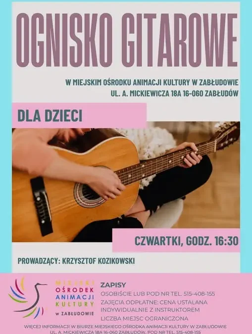Ognisko gitarowe dla dzieci w Zabłudowie – zapisy trwają