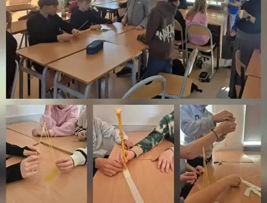 Marshmallow Challenge w klasie 6C – lekcja współpracy w SP1 Białystok