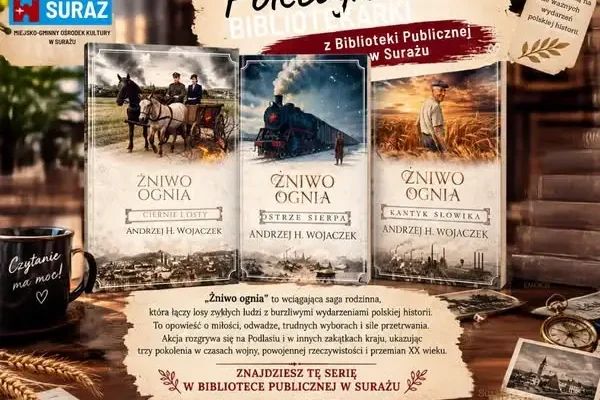 Biblioteka w Surażu poleca sagę „Żniwo ognia” Andrzeja H. Wojaczka