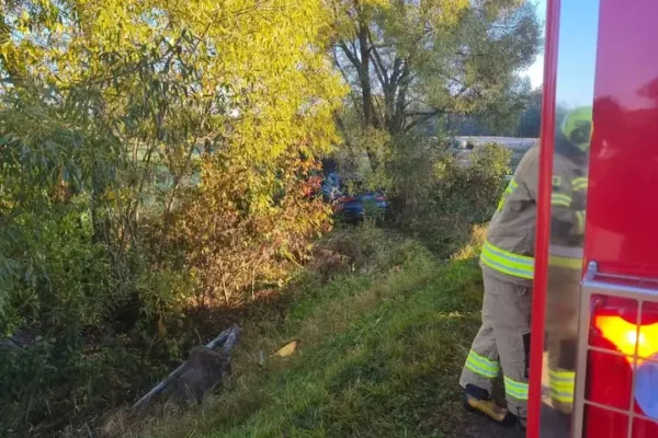 Wypadek w Mościskach – interwencja OSP Michałowo i policji