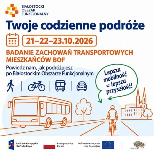 Badanie mobilności mieszkańców Białostockiego Obszaru Funkcjonalnego – 21-23 października