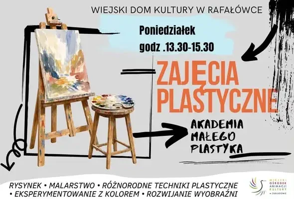 Zajęcia plastyczne dla dzieci w Wiejskim Domu Kultury w Rafałówce