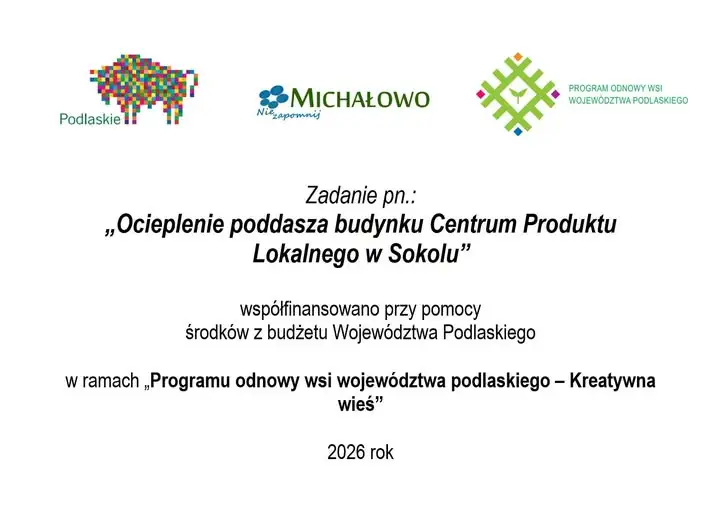 Centrum Produktu Lokalnego w Sokolu z nowoczesnym poddaszem – zakończono ocieplanie