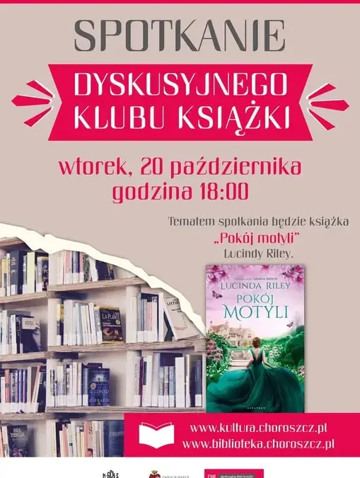 Dyskusyjny Klub Książki w Choroszczy zaprasza na spotkanie o „Pokoju motyli”