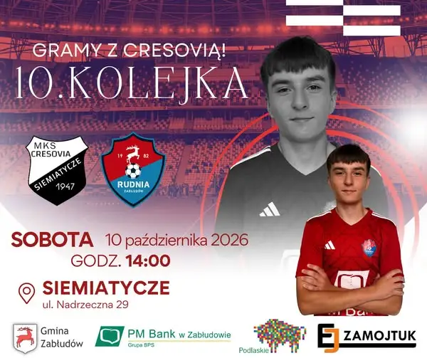Rudnia Zabłudów w gazie – czas na 10. kolejkę w Siemiatyczach