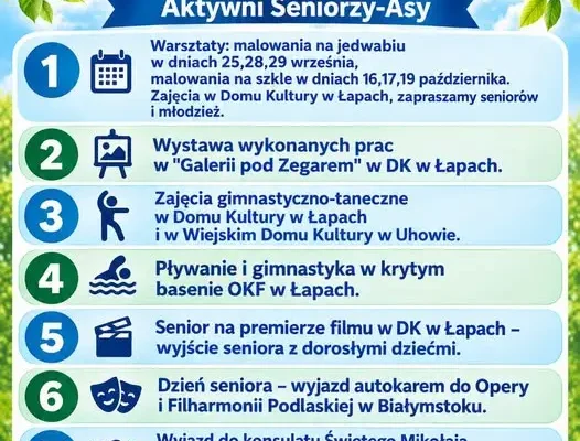 „Złap tlen w jesieni życia” – Fundacja „Złap Tlen” zaprasza seniorów z Łap i okolic