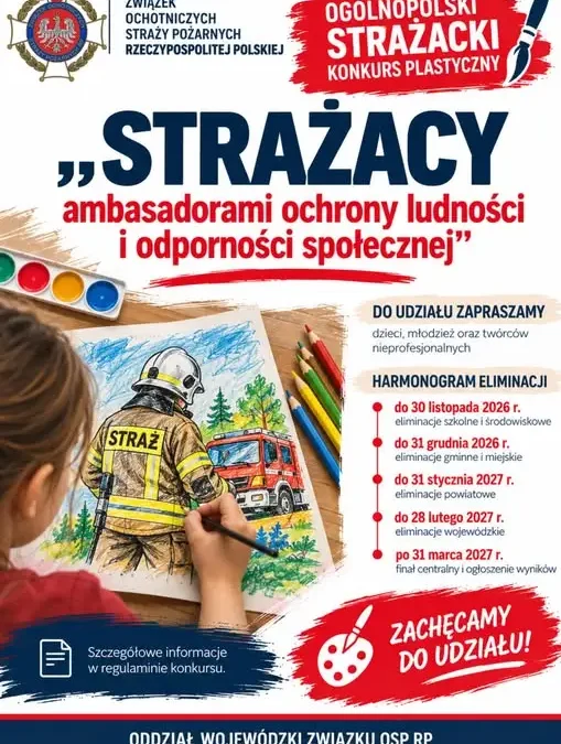 Ogólnopolski Strażacki Konkurs Plastyczny 2026/2027 – pokaż strażaków oczami wyobraźni