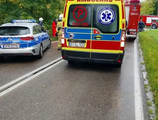 Kolizja dwóch aut na DW 681 za Gabrysią. Interweniowały służby