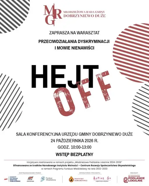 Warsztaty „HEJT off” w Dobrzyniewie Dużym – naucz się reagować na mowę nienawiści