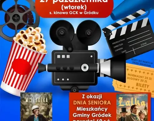 Gródek zaprasza na seanse filmowe z okazji Dnia Seniora