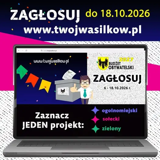 Ostatnia szansa na głos w budżecie obywatelskim Wasilkowa – do niedzieli 18 października