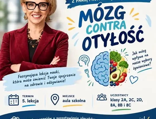 Mózg kontra otyłość – spotkanie z prof. Anną Kitą-Popławską w szkole