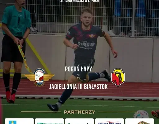 Pogoń Łapy podejmie Jagiellonię III Białystok w 12. kolejce Podlaskiej Klasy Okręgowej