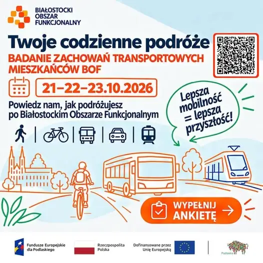 Badanie mobilności w Białostockim Obszarze Funkcjonalnym – podziel się swoimi nawykami