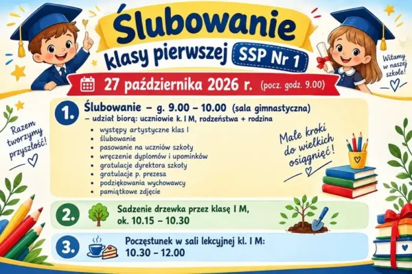 Ślubowanie pierwszaków w Zespole Szkół w Stobiałach?