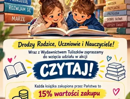Akcja „CZYTAJ!” – 15% na książki dla szkolnej biblioteki