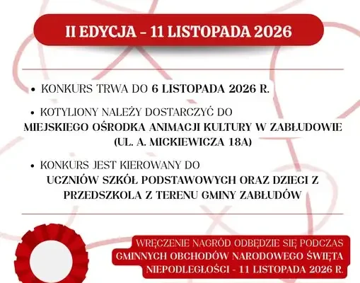 Konkurs na kotylion niepodległościowy w Zabłudowie – druga edycja