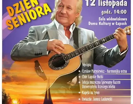 Dzień Seniora w Łapach z Januszem Laskowskim – odbierz wejściówki od 3 listopada
