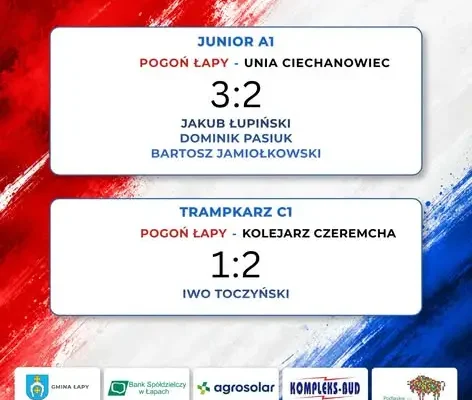 Akademia Pogoni Łapy: zwycięstwo juniorów i cenne doświadczenie młodszych roczników