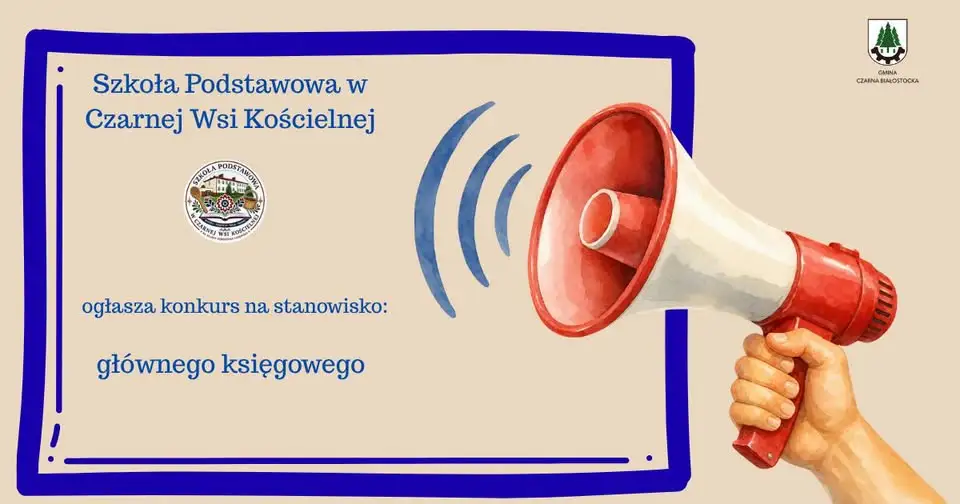 Szkoła Podstawowa w Czarnej Wsi Kościelnej szuka głównego księgowego